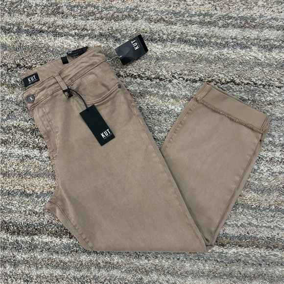 KUT From The Kloth Amy Cropped Straight Leg Jeans Sz 12 NWT | KUT Straight Jean- - Picture 10 of 14
